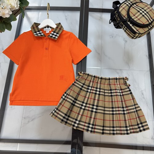 Burberry Girls Cotton Polo Dress Set 