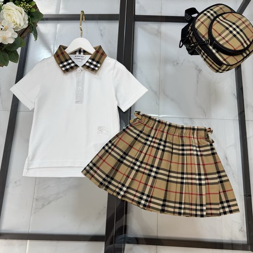 Burberry Kids Premium Cotton Polo Outfit Set 