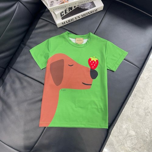Gucci Kids Unisex Puppy Logo Print T-Shirt