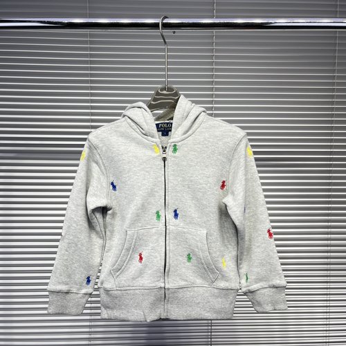 Polo Ralph Lauren Unisex Kids Cotton Jacket with Ribbed Cuffs & 3D Embroidery