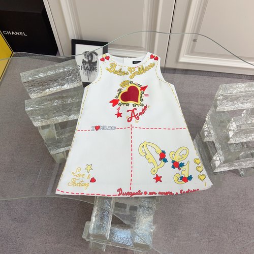 D & G Girls Linen-Cotton Dress, Cotton-Lined, Comfortable & Stylish