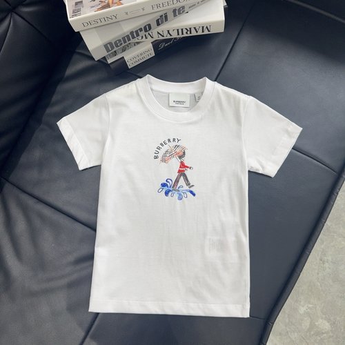 Burberry Kids Cartoon Graffiti Print T-Shirt, Soft & Stylish 