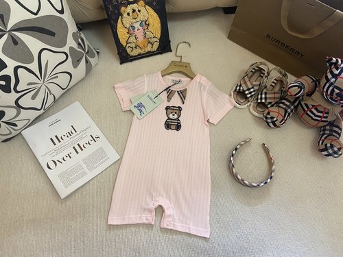 Burberry Unisex Baby High-End Cotton Romper