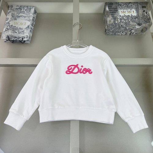 Dior Kids 100 Cotton Sweatshirt with 3D CD Embroidery