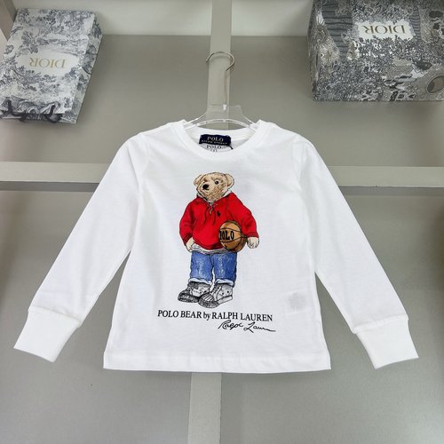 Polo Ralph Lauren Kids Cotton Hoodie with Teddy Bear & 3D Letter Prints 