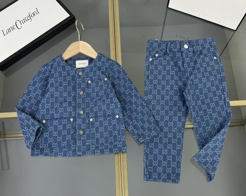 Gucci Kids Jacquard Denim Set - Jacket & Pants, Comfortable Stylish