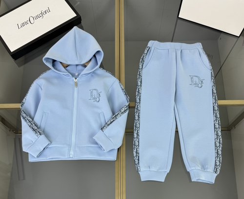Dior Boys & Girls Premium Cotton Set with Logo & Woven Tape