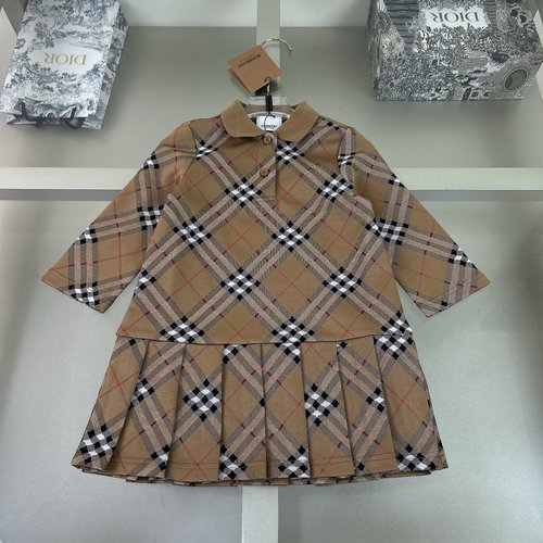 Burberry Girls High-End Cotton Dress, Comfortable & Stylish