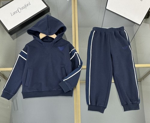 Armani Kids Cotton Set with Embroidered Logo - Comfy & Stylish