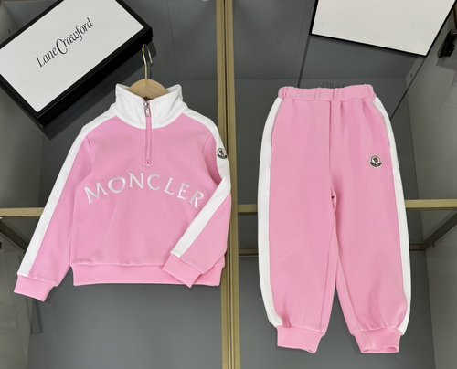 Moncler Unisex Kids Premium Cotton Fleece Tracksuits 