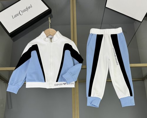 Armani Kids Unisex Premium Set: Logo Print, Soft Cotton 