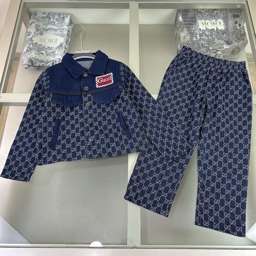 Gucci Kids Denim Jacquard Set, Comfortable & Stylish