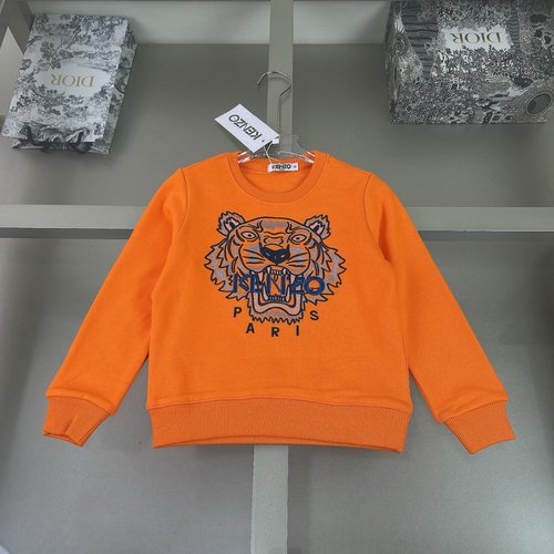 Kenzo Kids Designer Sweatshirt with Tiger Embroidery & Cotton Fabric