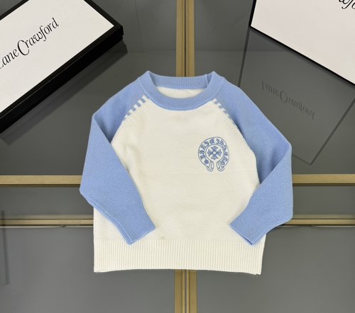 Chrome Hearts Unisex Kids Cotton-Blend Sweater with Letter Jacquard