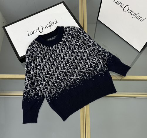 Dior Kids Premium Cotton Knit Sweater with CD Logo 