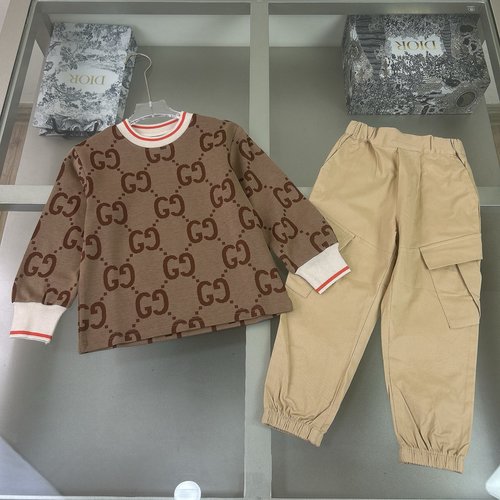 Gucci Unisex Kids Cotton Set Comfortable and Stylish