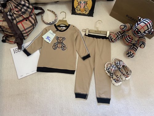 Burberry Toddler Unisex High-End Cotton Clothing Set 