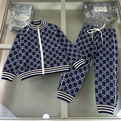 Gucci High-End Kids Set: Custom Print, Pure Cotton, Comfortable & Stylish