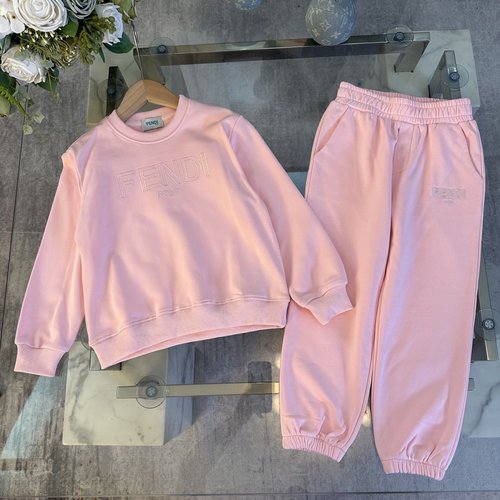 Fendi Kids Premium 2-Piece Set - Cotton & Toothbrush Embroidery