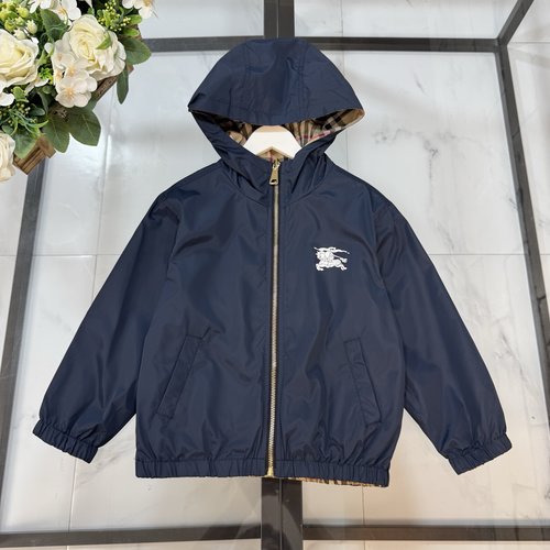 Burberry Kids Reversible Hooded Trench Coat