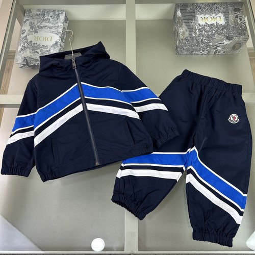 Moncler Unisex Kids Premium Woven Cotton Set Comfortable & Stylish 