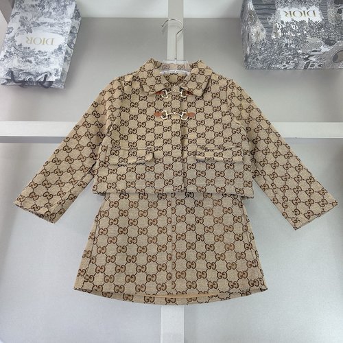 Gucci Girls Premium Cotton Skirt Set, Comfortable & Stylish