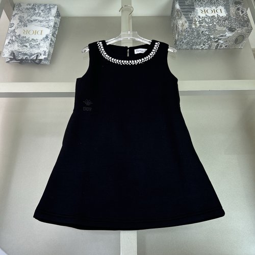 Dior Girls Sleeveless Dress, Space Cotton, Comfortable & Stylish