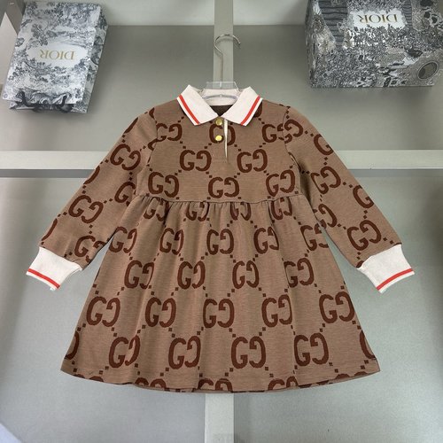 Gucci Girls High-End Cotton Dress, Comfortable & Stylish
