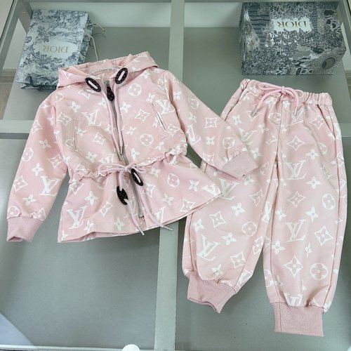 LV Girls Premium Outfit Set with Imported Custom Fabrics