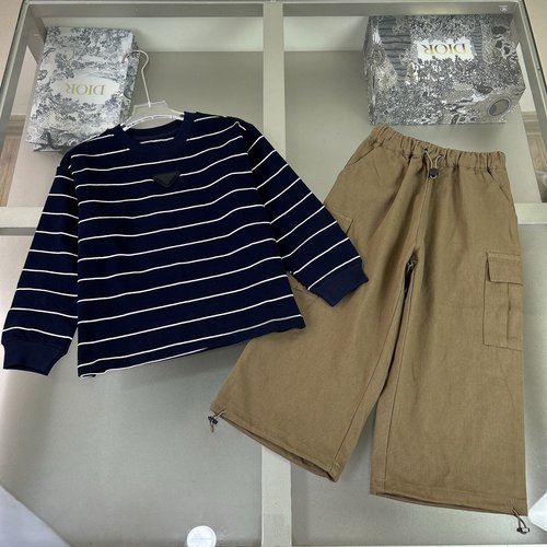 Prada Unisex Kids Premium Cotton Set Comfortable & Stylish