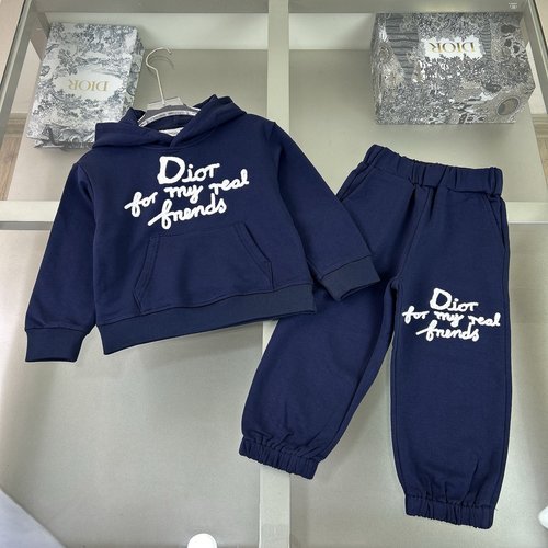 Dior Kids High-End Cozy Cotton Set with Embroidery