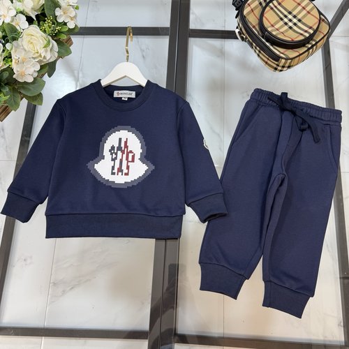 Moncler Unisex Kids Premium Cotton Fleece Tracksuit Comfy Stylish