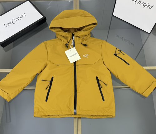 Arcteryx Kids Hooded Down Jacket Waterproof 90 White Duck Down