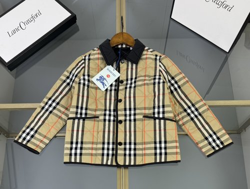 Burberry Unisex Kids Plaid Padded Coat - Comfortable & Stylish