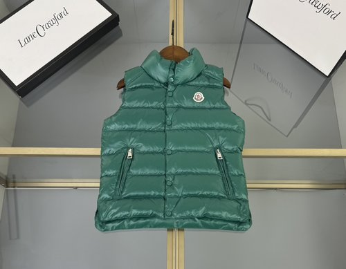 Moncler Kids Unisex Down Vest 90 Goose Down Soft Fluffy Versatile 