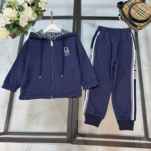 Dior Unisex Reversible Cotton Kids Set (Comfortable & Stylish)