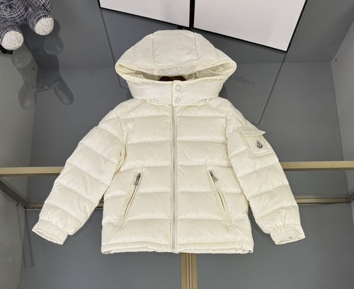 Moncler Unisex Kids 90 uck Down Jacket, Detachable Hood Windproof Pocket