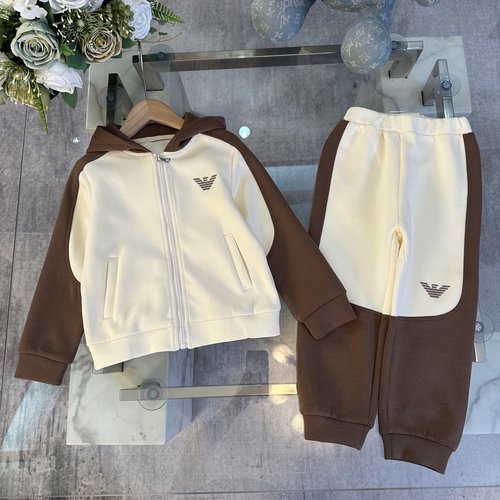 Armani Kids Premium Cotton Top with Logo Embroidery & Contrast Design