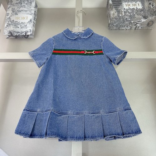 Gucci Girls Denim Dress Early Fall Thick Comfortable Stylish