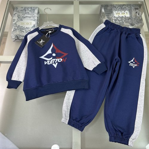 LV High-end Kids Co-ord Set, Velvet Foam Print, 100 Cotton