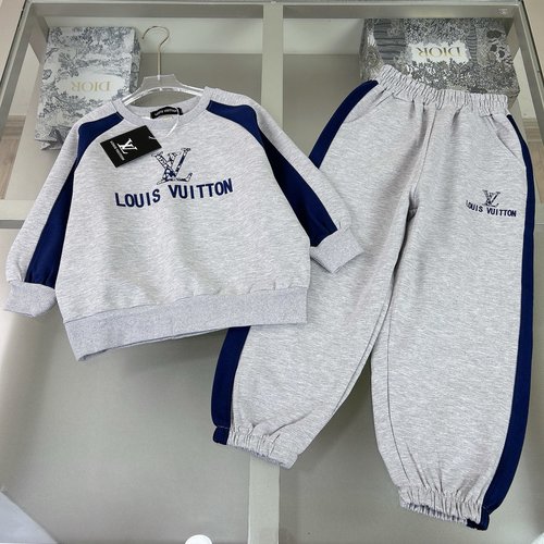 LV Kids Premium Cotton Outfit Set with Flocked Foam Print 