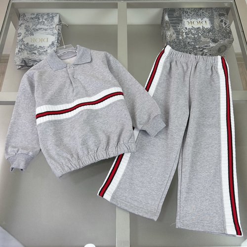 Gucci Kids Cozy Tracksuit Set, 380g Double Fleece Comfy Stylish