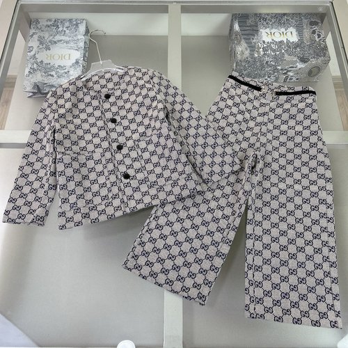 Gucci Unisex Kids Jacquard Denim Set - Comfy & Trendy 