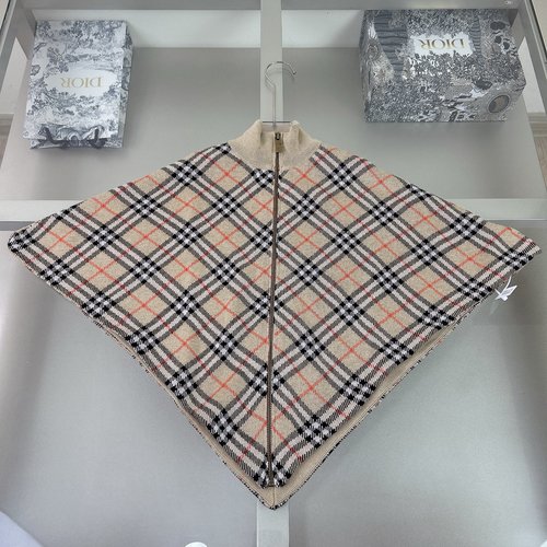 Burberry Girls Premium Cape Coat with Neat Edges 