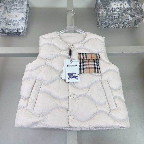 Burberry Kids Down Vest with Ruching - Stylish & Versatile 
