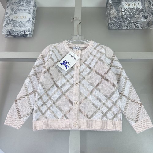 Burberry Unisex Kids Wool Blend Cardigan Jacket, Soft & Stylish 