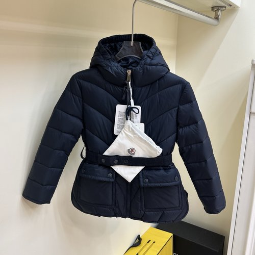 Moncler High-End Girls Mist Blue Stylish Down Jacket 