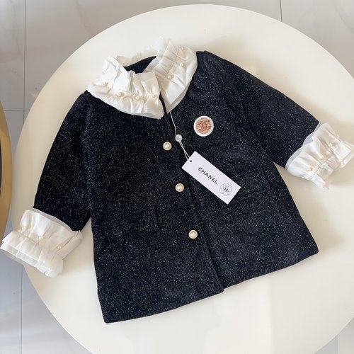 Chanel Girls Lightweight Cotton Coat, Comfortable & Stylish