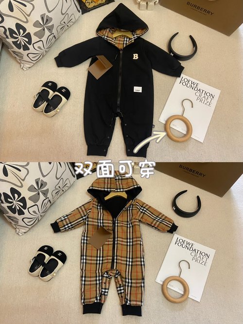 Burberry Reversible Unisex Baby Romper, Comfortable & Stylish 