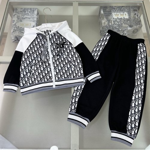 Dior Unisex Kids Logo-Printed Cotton Set 